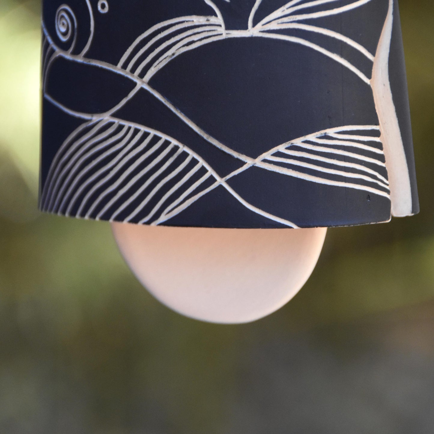 Starry Night Sgraffito Wind Chime Bell