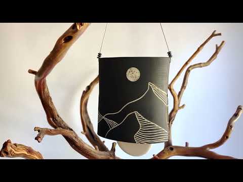 In The Mountains Sgraffito Wind Chime Bell